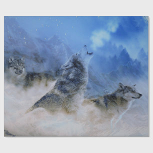 Papel De Presente Wolf Spirits