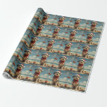 Papel De Presente Wolfhound Dog Christmas Vintage Beach<br><div class="desc">Traga o calor dos feriados para a costa com esta charmosa design inspirada na vintagem, que apresenta um cão festivo sentado numa praia serena. Com um clássico toque de feriado de tons nostálgicos e vibrações costeiras, esta trabalho de arte captura a magia do Natal pelo mar. Perfeito para espalhar alegria...</div>
