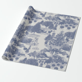 Papel De Presente Wonderland de inverno azul