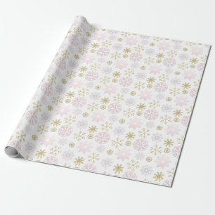 Papel De Presente Wonderland Snowflake Papel de enrolamento para pre