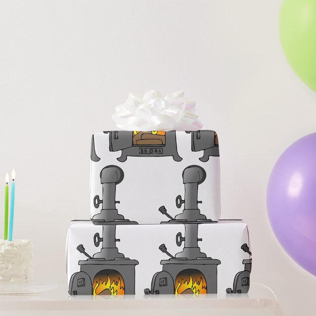 Papel De Presente Wood Burner Stove (Criador carregado)
