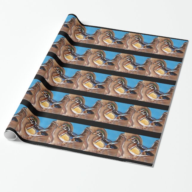 PAPEL DE PRESENTE WOOD DUCK (Desenrolado)