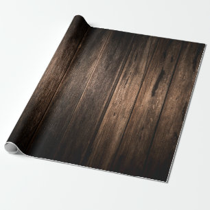 Papel De Presente Wood Rustic