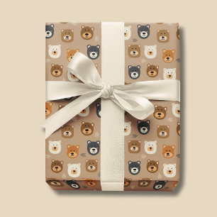 Papel De Presente Woodland Bear crianças bonitas