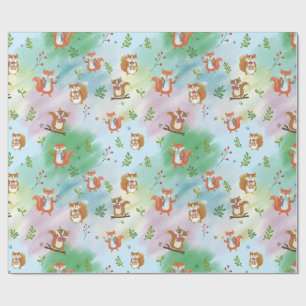 Papel De Presente Woodland cria o Natal