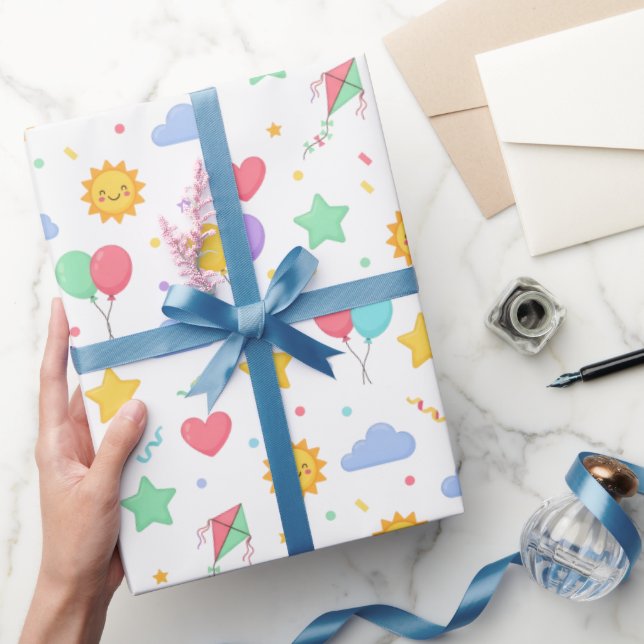 Papel De Presente World Children’s Day Wrapping Paper (Presentear)