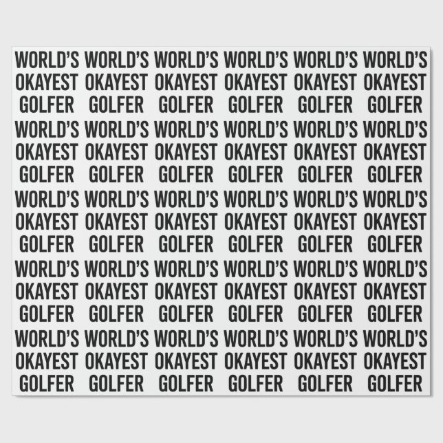 Papel De Presente World's Okayest Golfer Dad Father's Day Golfing  (Aberto)