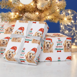 Papel De Presente Woth, Feliz Ouro de Cachorro Feliz de Natal