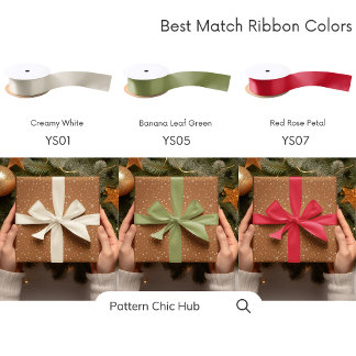 Papel De Presente WP07 Floco de Neve Natal Castanho Moderno Elegante