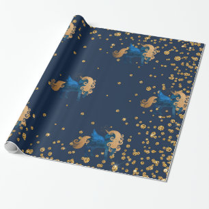 Papel De Presente WRAP DE CASAMENTO DE ANIVERSÁRIO DO Unicórnio, D