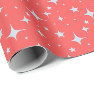 Papel De Presente Wrap de Dotação de Starburst de inverno