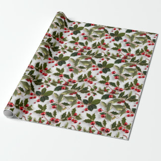 Papel De Presente Wrap Festivo Wonderland 'Holly Berries'