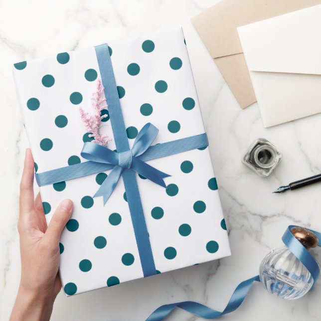 Papel De Presente Wrap Your Gift in Deep Teal Elegance (Presentear)