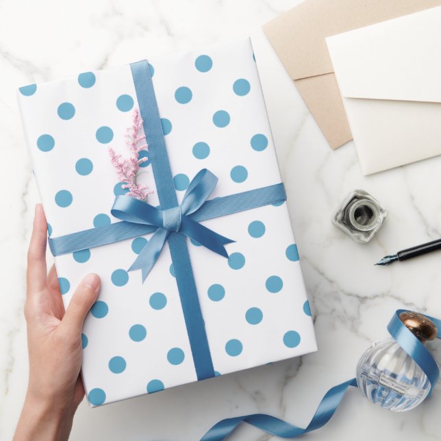 Papel De Presente Wrap Your Gift in Sky Blue Serenity (Presentear)