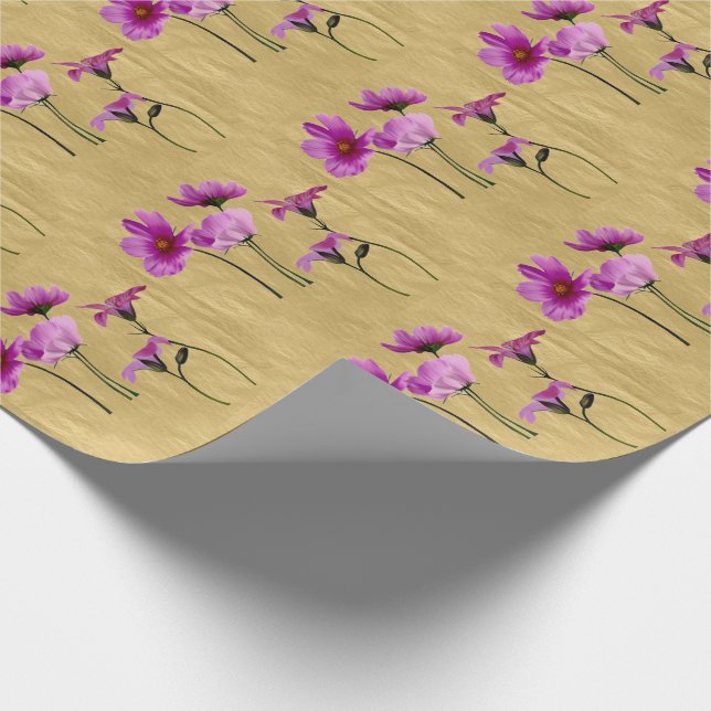 Papel De Presente Wraping Paper Flowers (Ponta)