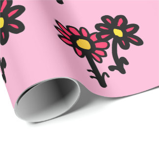 Papel De Presente Wraping Paper Flowers