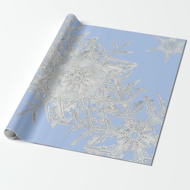 PAPEL DE PRESENTE WRAPPING DE NATAL WILSON BENTLEY SNOWFLAKS (Desenrolado)