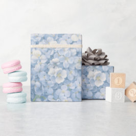 Papel De Presente Wrapping Paper | Blue Hydrangea Flowers Gift Wrap
