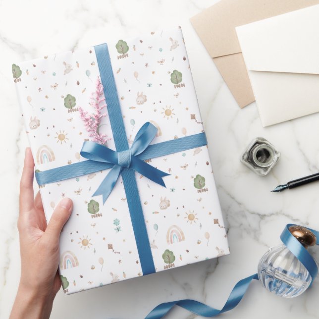 Papel De Presente Wrapping Paper - Cute Little Animals (Presentear)