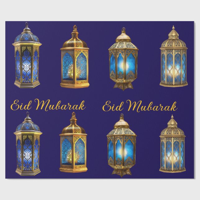 Papel De Presente Wrapping Paper-Eid Mubarak Wrapping Paper (Aberto)