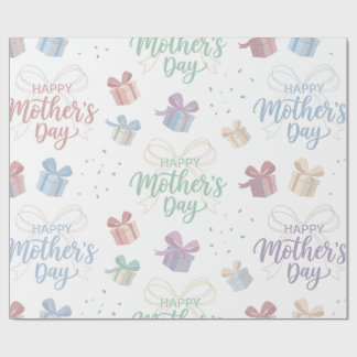 Papel De Presente Wrapping Paper-Happy Mother’s Day Wrapping Paper