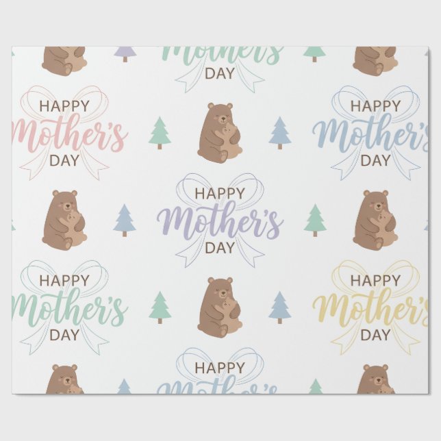 Papel De Presente Wrapping Paper-Mother's Day wrapping paper,  (Aberto)