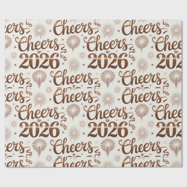 Papel De Presente Wrapping Paper-New Year 2026  (Aberto)