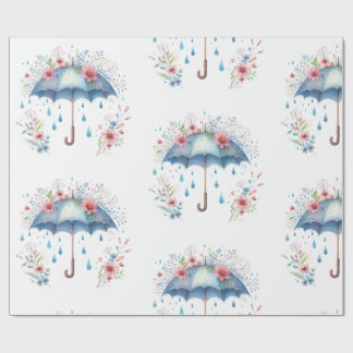 Papel De Presente Wrapping Paper-Pastel Spring Floral Wrapping Paper