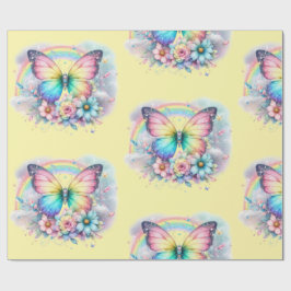 Papel De Presente Wrapping Paper-Pastel Spring Floral Wrapping Paper