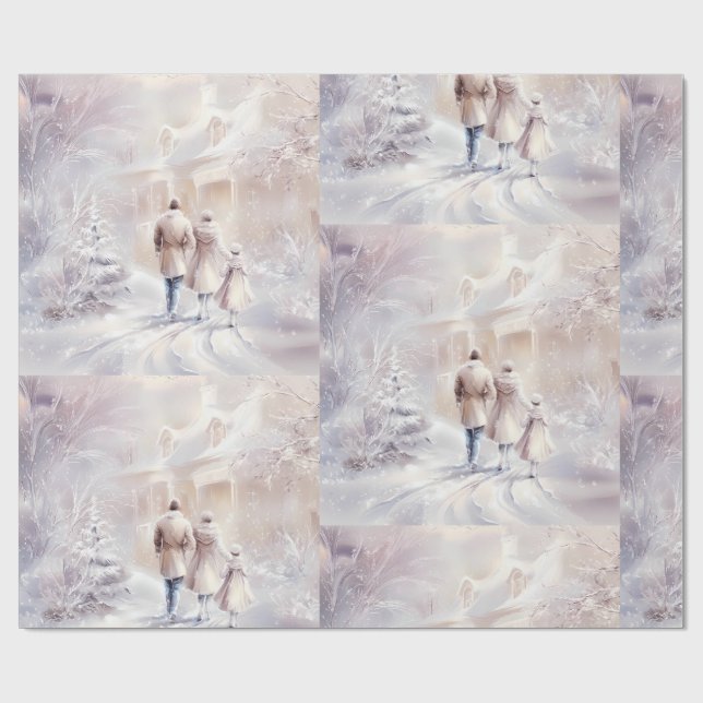 Papel De Presente Wrapping Paper-Victorian Winter Christmas Wrapping (Aberto)
