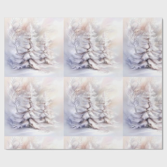 Papel De Presente Wrapping Paper-Victorian Winter Christmas Wrapping (Aberto)