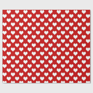 Papel De Presente Wrapping Paper White Hearts on Pink – Cute Love 