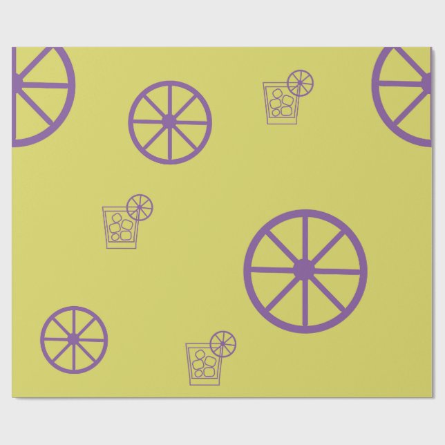 Papel De Presente Wrapping paper  Yellow glass (Aberto)