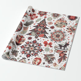 Papel De Presente Wrapping with Christmas Motifs n10