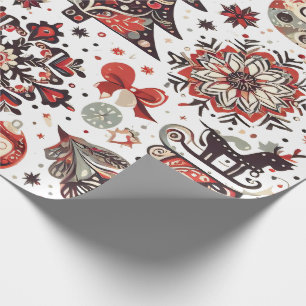 Papel De Presente Wrapping with Christmas Motifs n10