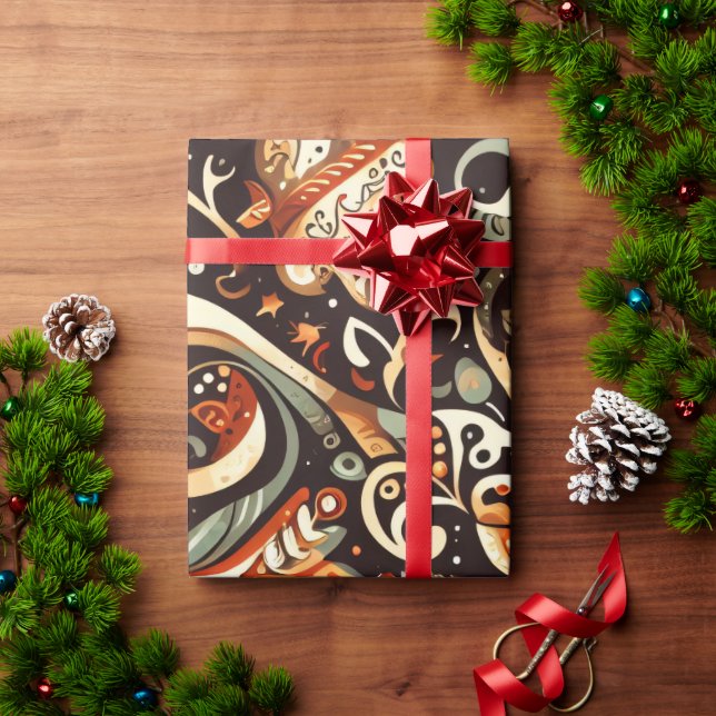 Papel De Presente Wrapping with Christmas Motifs n11 (Presente de Natal)