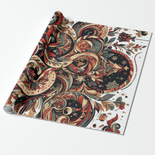 Papel De Presente Wrapping with Christmas Motifs n12