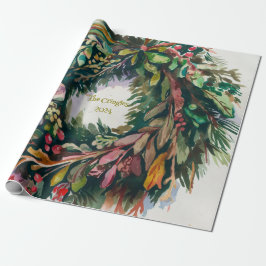 Papel De Presente Wreath