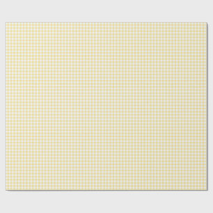 Papel De Presente Xadrez Amarelo