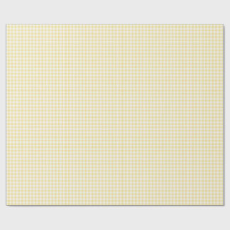 Papel De Presente Xadrez Amarelo
