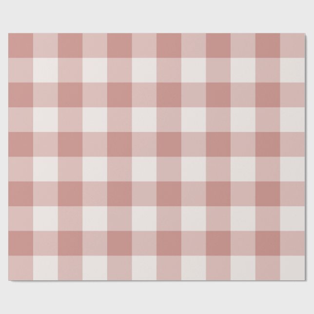 Papel De Presente Xadrez Azul Bebê Grande Gingham (Aberto)