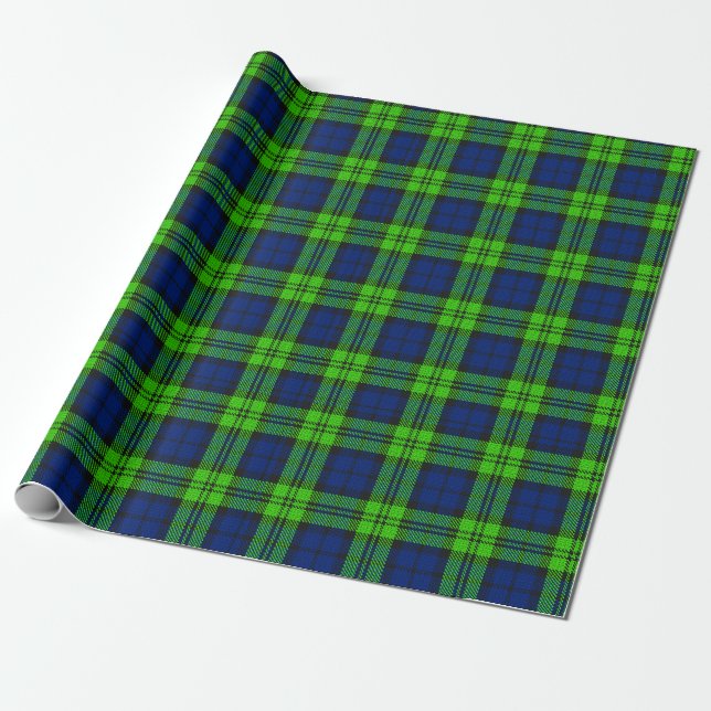 Papel De Presente Xadrez Blackwatch Tartan (Desenrolado)