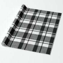 Xadrez Branca Moderna e Tartan Preto