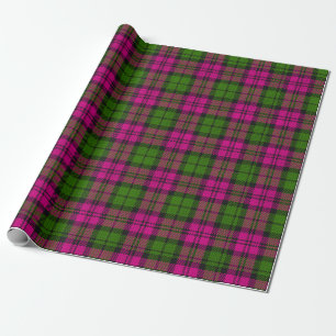 Papel De Presente Xadrez de Campbell Tartan verde rosa