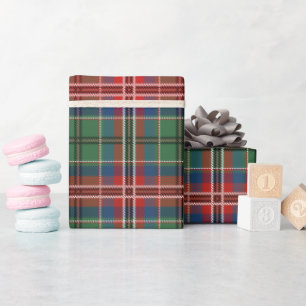 Papel De Presente Xadrez de Clan MacCulloch Tartan Rustic