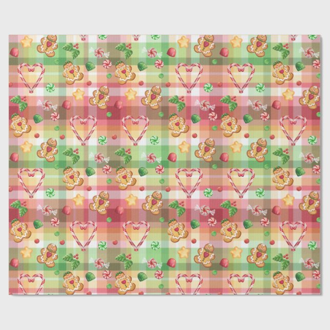 Papel De Presente Xadrez de Docinhos (Aberto)