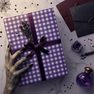 Papel De Presente Xadrez de Ginga Roxa
