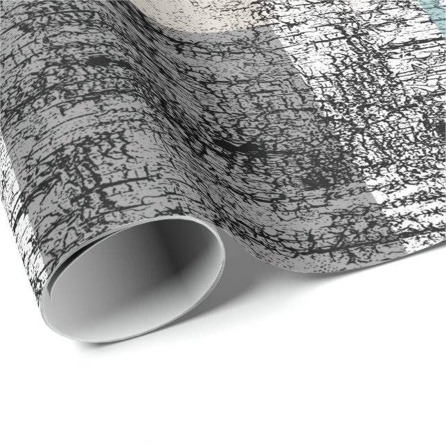 Papel De Presente Xadrez de Nascimento Latido de Árvore Natureza Cin (Ponta do rolo)