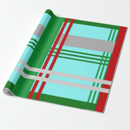 Papel De Presente "Xadrez de Natal"