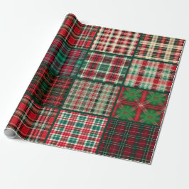 Papel De Presente Xadrez de Natal